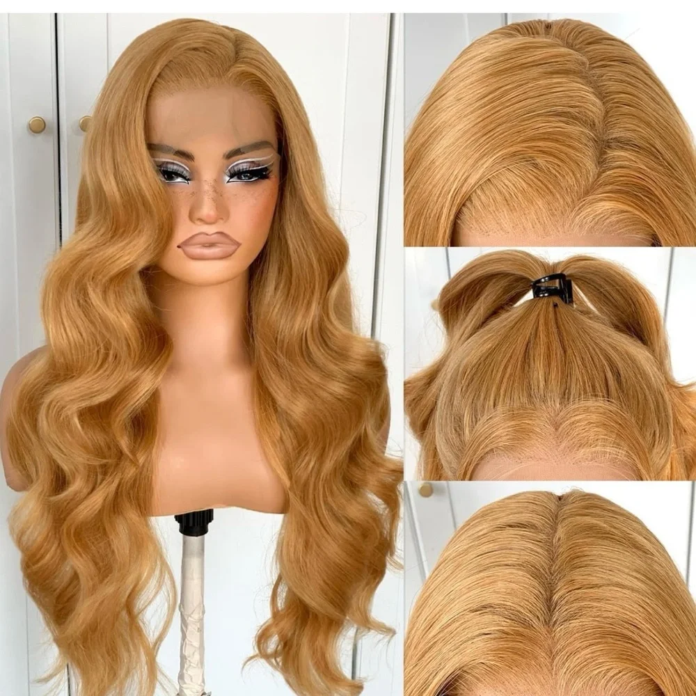 Blooming Hair Honey Blonde Glueless High-Quality Synthetic Blend HD Lace Fr…